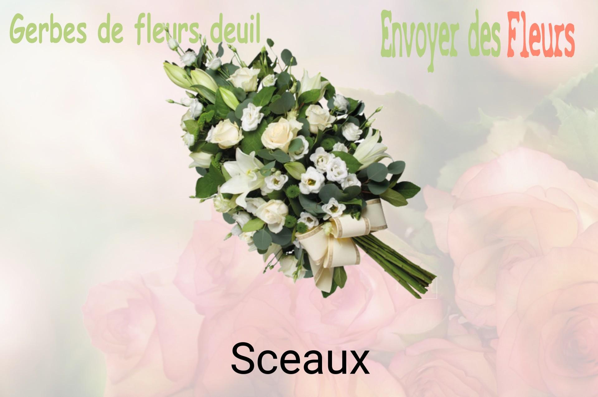 Gerbe de fleurs de deuil livrée à Sceaux